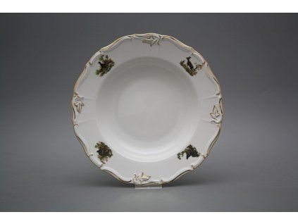 Talíř hluboký 23cm Marie Louise Myslivci EGL LUX č. 1