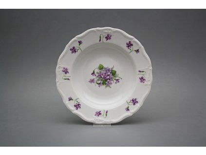 Talíř hluboký 23cm Marie Louise Fialky JBB č. 1