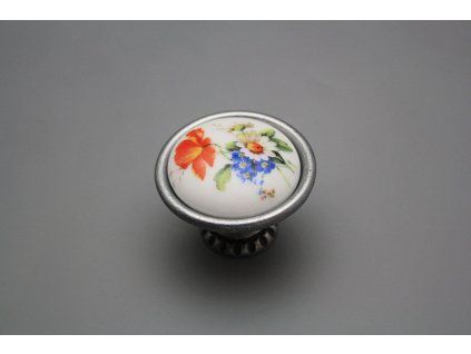 Rustikální úchytka Bohemia 40mm Polní kvítí FV č. 1