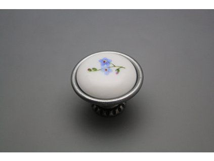Rustikální úchytka Bohemia 40mm Pomněnky Házenky FV č. 1