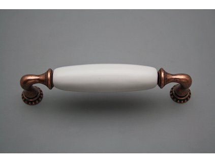 Rustikální úchytka Bohemia 128mm BÍLÁ CU č. 1