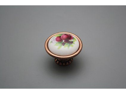 Rustikální úchytka Bohemia 40mm Ovoce CU č. 1