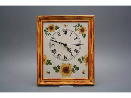 Nástěnné hodiny 25x30cm Slunečnice cHM č. 1