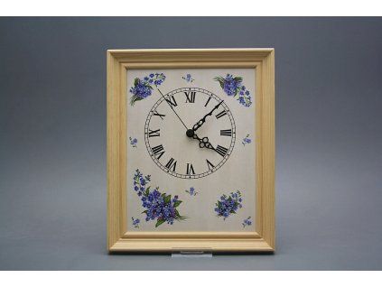 Nástěnné hodiny 25x30cm Pomněnky cPB č. 1