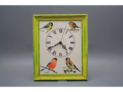 Nástěnné hodiny 25x30cm Ptačí svět cZM č. 1