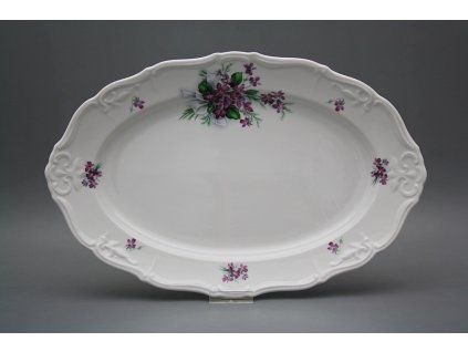 Ovál 36cm Marie Louise Viola s mašlí KBB č. 1