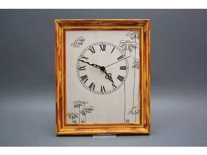 Nástěnné hodiny 25x30cm Kopretiny cHM č. 1