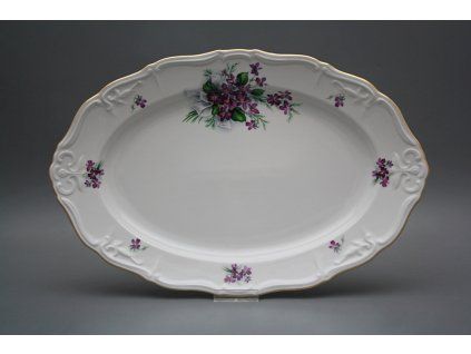 Ovál 34cm Marie Louise Viola s mašlí KGL č. 1