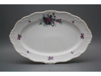 Ovál 36cm Marie Louise Viola s mašlí KGL č. 1