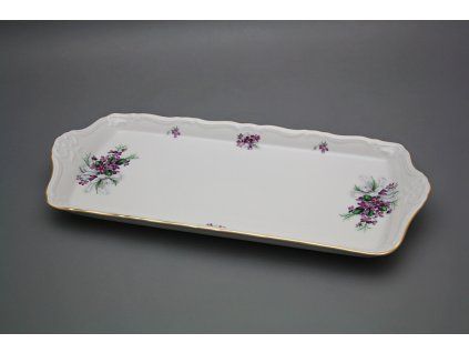 Podnos čtyřhranný 38cm Marie Louise Viola s mašlí KGL č. 1