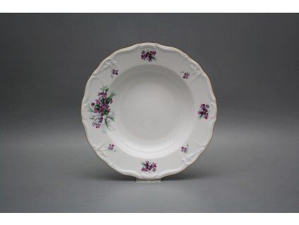 Talíř hluboký 23cm Marie Louise Viola s mašlí KGL č. 1