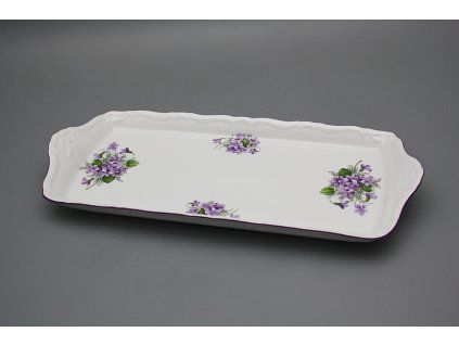 Podnos čtyřhranný 38cm Marie Louise Fialky EFL č. 1