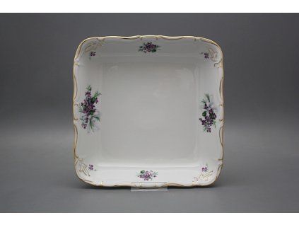 Mísa čtyřhranná 25cm Marie Louise Viola s mašlí KGL LUX č. 1