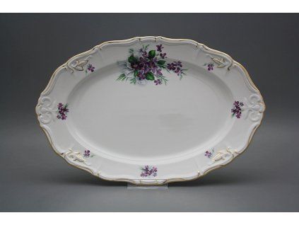 Ovál 34cm Marie Louise Viola s mašlí KGL LUX č. 1