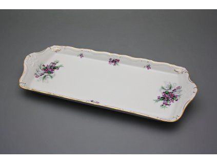Podnos čtyřhranný 38cm Marie Louise Viola s mašlí KGL LUX č. 1