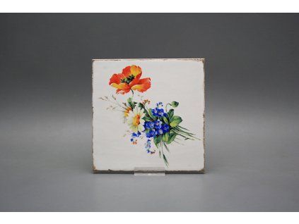 Obklad Forli Blanco 15x15cm Polní kvítí č. 1