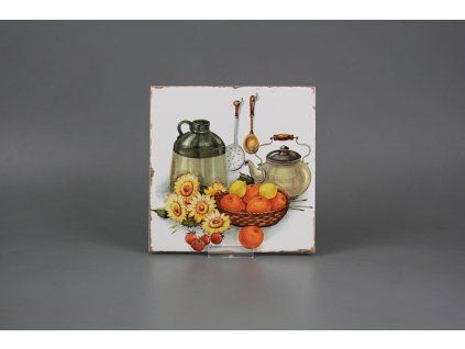 Obklad Forli Blanco 15x15cm Italská kuchyně motiv D č. 1