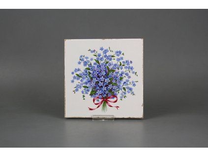 Obklad Forli Blanco 15x15cm Pomněnky motiv L č. 1