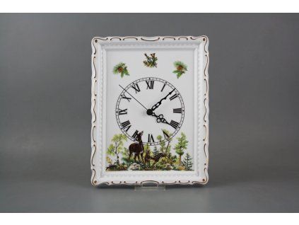 Luxusní porcelánové hodiny Srna GL č. 1