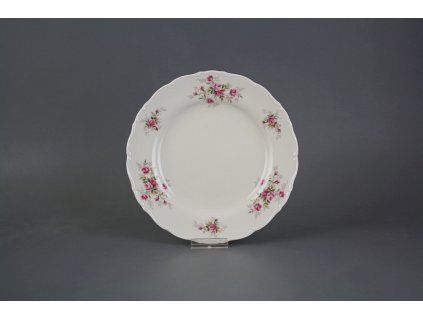 Talíř dezertní 19cm Ofélie IVORY Růžičky růžové S/M ABB č. 1