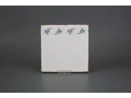 Obklad Forli Blanco 15x15cm Světlemodré růžičky K č. 1