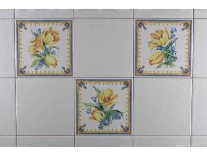 Sada obkladů 15x15cm 3dílná TULIPS WL č. 1