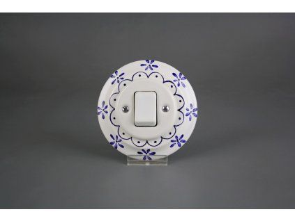 Porcelánový kolébkový vypínač č. 7 kompletní Old Cottage ML č. 1