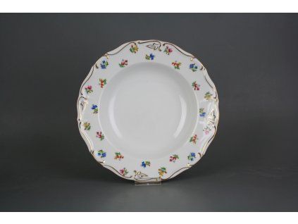 MLOSKV TALÍŘ HLUBOKÝ 23CM MARIE LOUISE SEDMERO KVÍTÍ AGL LUX